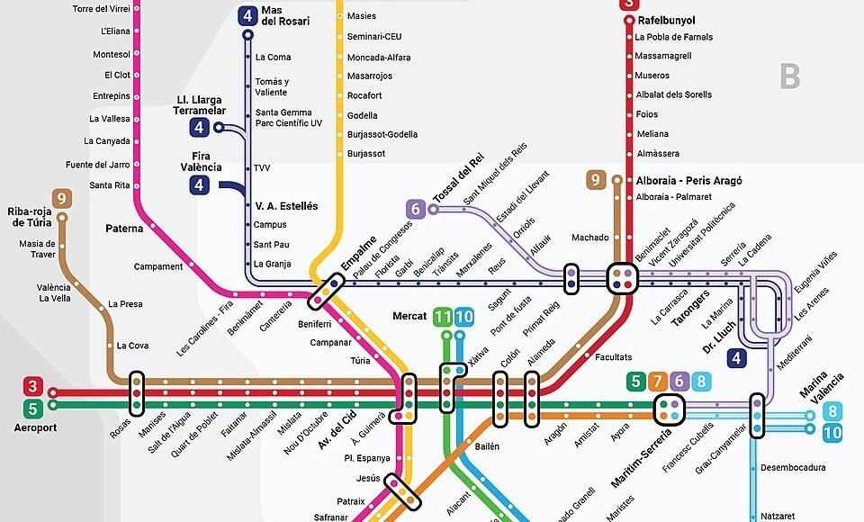 Le métro de Valence en Espagne : Lignes, tarifs et guide pratique
